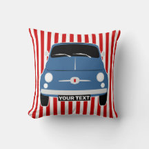 Personalize Vintage classic blue Fiat 500