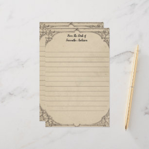 Personalize Vintage Distressed Antique Personal Stationery
