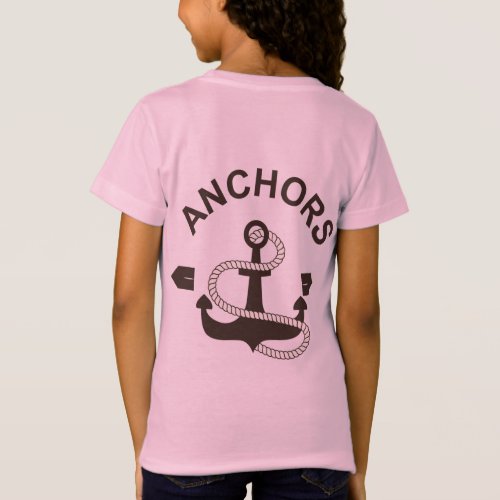 Personalize Vintage Marine Anchor Badge Label   T_Shirt