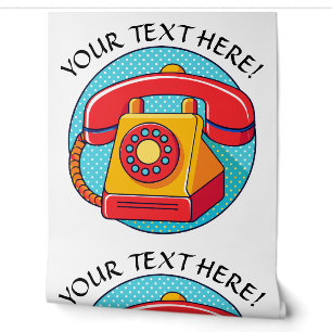 Personalize Vintage Retro Rotary Phone Advertise Wallpaper