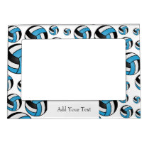 Personalize Volleyball Player - Baby Blue Magnetic Frame