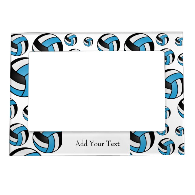 Personalize Volleyball Player - Baby Blue Magnetic Frame (Front)