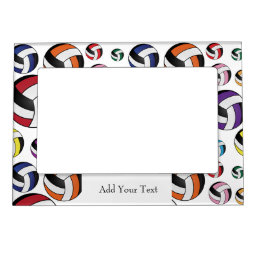 Personalize Volleyball Player - Colorful Magnetic Frame