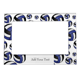 Personalize Volleyball Player - Dark Blue Magnetic Frame