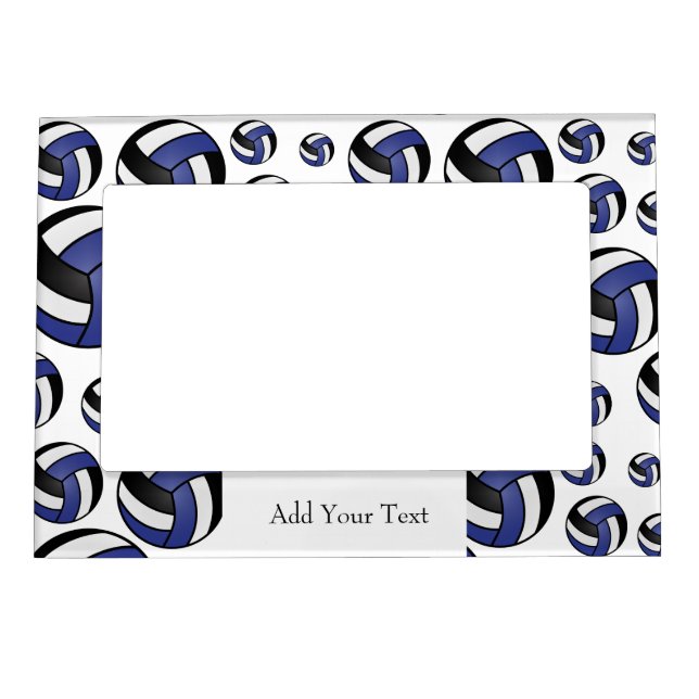 Personalize Volleyball Player - Dark Blue Magnetic Frame (Front)
