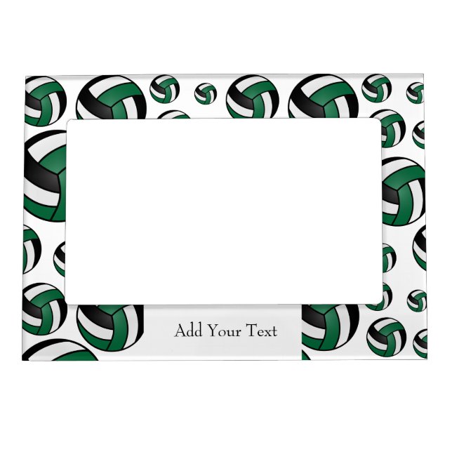 Personalize Volleyball Player - Dark Green Magnetic Frame (Front)