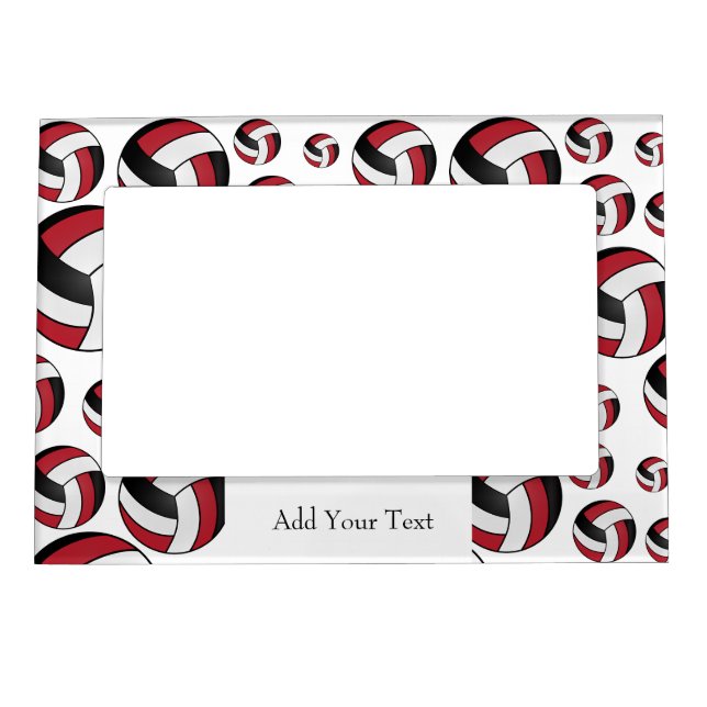 Personalize Volleyball Player - Dark Red Magnetic Frame (Front)