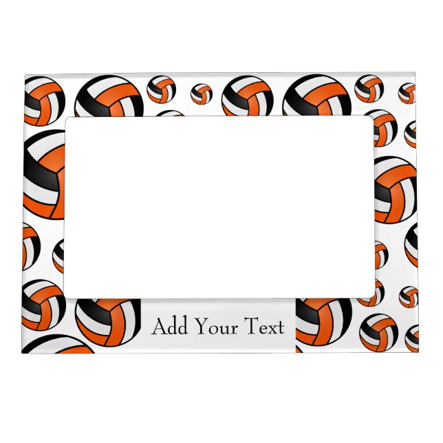 Personalize Volleyball Player - Orange Magnetic Frame (Front)