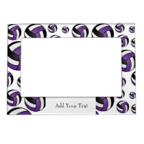 Personalize Volleyball Player - Purple Magnetic Frame