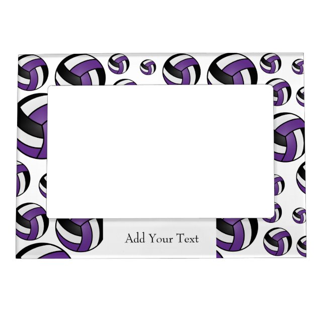 Personalize Volleyball Player - Purple Magnetic Frame (Front)