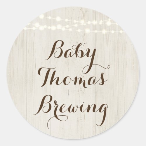 Personalize w Baby Name _ Rustic Baby Shower Seal