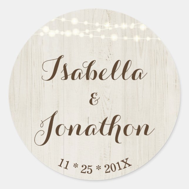 Personalize w Couple's Names - Rustic Wedding Seal (Front)