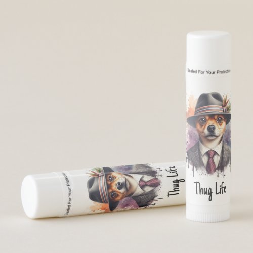 Personalize Watercolor Artwork Dog Suit Splatter  Lip Balm