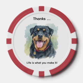 Personalize Watercolor Pet Rottweiler Portrait