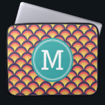 Personalize Waves Geometric Monogram Laptop Sleeve<br><div class="desc">This stylish monogrammed laptop sleeve features a unique multi-color waves geometric pattern. Personalize it by replacing the placeholder text. For more options such as to change the font and it's size click the "Customize it" button. *Please note that the Zazzle Watermark that appears in the zoom preview will NOT appear...</div>
