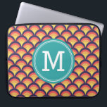 Personalize Waves Geometric Monogram Laptop Sleeve<br><div class="desc">This stylish monogrammed laptop sleeve features a unique multi-color waves geometric pattern. Personalize it by replacing the placeholder text. For more options such as to change the font and it's size click the "Customize it" button. *Please note that the Zazzle Watermark that appears in the zoom preview will NOT appear...</div>