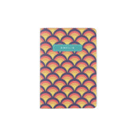 Personalize Waves Geometric Monogram Passport Holder