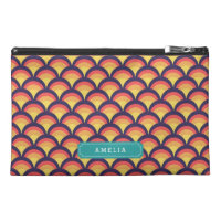 Personalize Waves Geometric Monogram Travel Accessory Bag