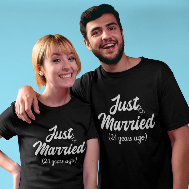 Personalize Wedding Anniversary Just Married T-Shirt (Creator Uploaded)