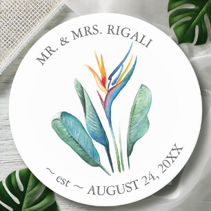 Personalize Wedding Coasters Watercolor Flower