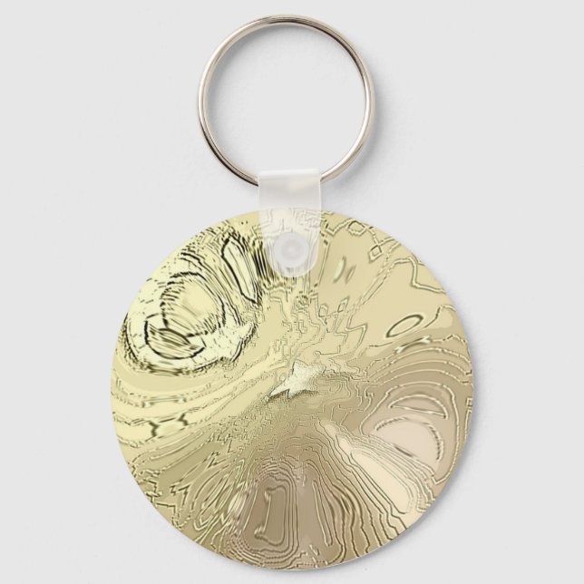 Personalize Wedding Favor Gold Key Chain (Front)