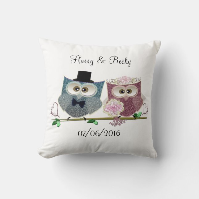 Personalize Wedding Memento Pillow (Front)