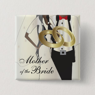 Personalize Wedding Party and Family Members Pinback Button