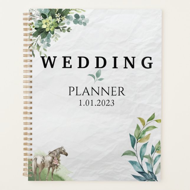 Personalize Wedding planner Green design (Front)
