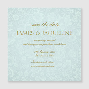 Personalize Wedding Save the Date Watercolour blue