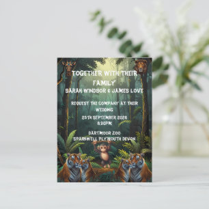 Personalize Wedding Zoo Invitation Postcard