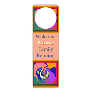 Personalize Welcome Family Reunion Door Hanger