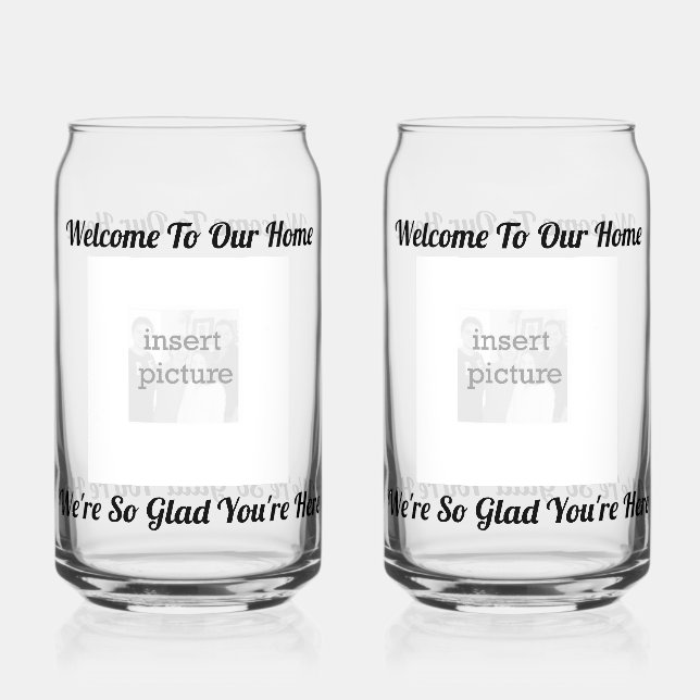 Personalize Welcome Soda Glass (Front)