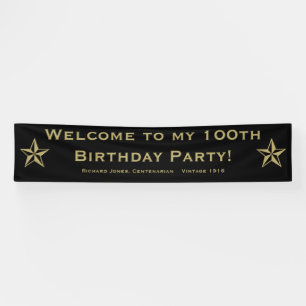 Personalize: Welcome to my 100th Birthday Party Banner