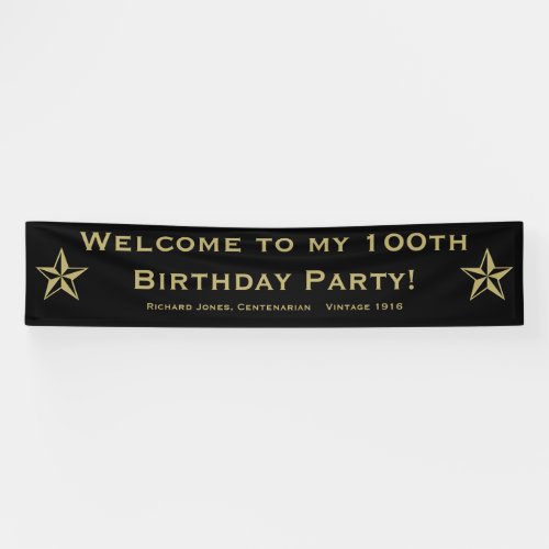 Personalize Welcome to my 100th Birthday Party Banner
