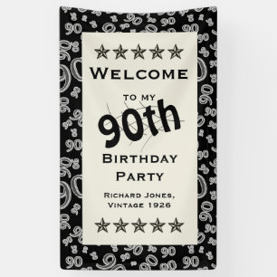 Personalize: Welcome to my 90th Birthday Party Banner