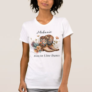 Personalize Western Boho Line Dancing T-Shirt