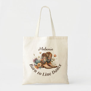 Personalize Western Boho Line Dancing Tote Bag