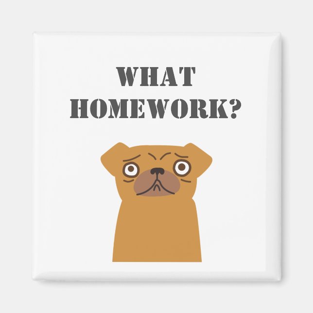 Personalize What Homework? Magnet (Front)