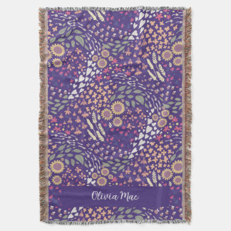 Personalize whimsical purple blanket
