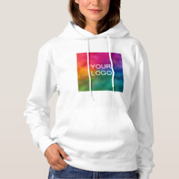 Personalize White Color Template Add Image Logo Hoodie