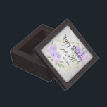 Personalize - White Glitter & Lavender Floral Gift Box<br><div class="desc">Personalize Gift Box featured with pretty purple lavender watercolor flowers on a white glittery background ready for you to personalize. ✔NOTE: ONLY CHANGE THE TEMPLATE AREAS NEEDED! 😀 If needed, you can remove the text and start fresh adding whatever text and font you like. 📌If you need further customization, please...</div>