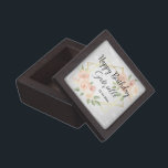 Personalize - White Glitter & Peach Floral Gift Box<br><div class="desc">Personalize Gift Box featured with pretty blush peach watercolor flowers on a white glittery background ready for you to personalize. ⭐This Product is 100% Customizable. *****Click on CUSTOMIZE BUTTON to add, delete, move, resize, changed around, rotate, etc... any of the graphics or text or use the fill in boxes. ⭐99%...</div>
