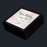 Personalize - White Glitter & Pink Floral  Gift Box<br><div class="desc">Personalize Gift Box featured with pretty pink watercolor flowers on a white glittery background ready for you to personalize. This design can be used for other occasions such as Mother's Day, a Graduation, Grandmother Day, Wedding, Anniversary, etc... by simply changing the text. ✔NOTE: ONLY CHANGE THE TEMPLATE AREAS NEEDED! 😀...</div>