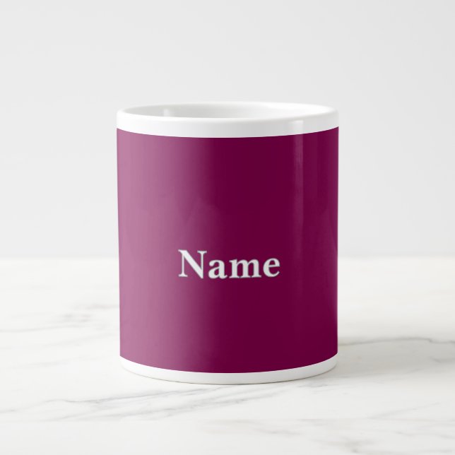 Personalize Wine  Giant Coffee Mug (Front)