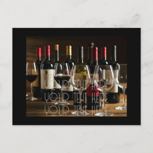 Personalize Wine Tasting Postcard Party Invitation