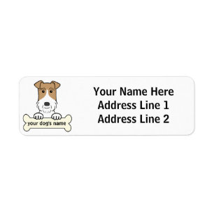 Personalize Wire Fox Terrier Label