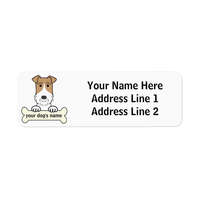 Personalize Wire Fox Terrier Label (Front)