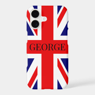 Personalize with a Name British National Flag iPhone 17 Case