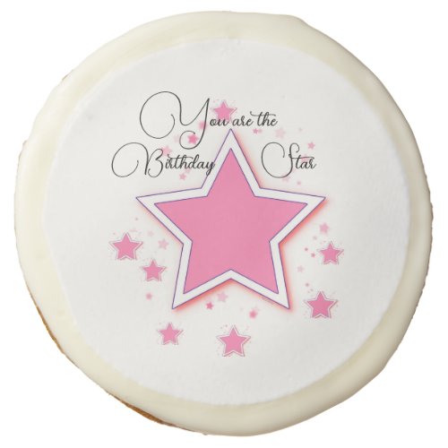 Personalize With A Name STAR  Sugar Cookie