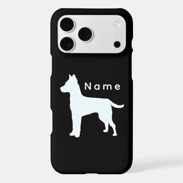 Personalize With A Name White Dog    Case-Mate iPhone Case (Back)